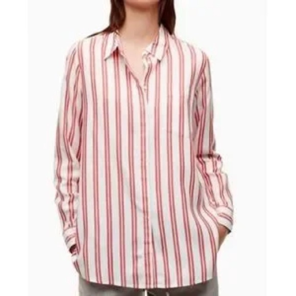 Aritzia The Group Babaton Button Up Stripe Shirt - Picture 2 of 3